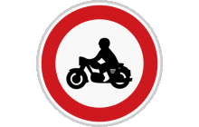 Zákaz vjezdu motocyklů<br />
Značka zakazuje vjezd motocyklům. TestImage